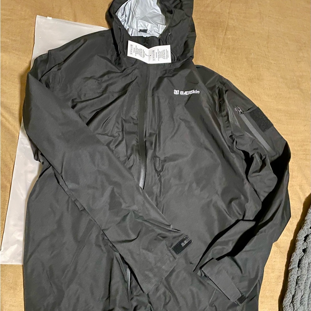 Men's Black Baerskin Waterproof Raincoat